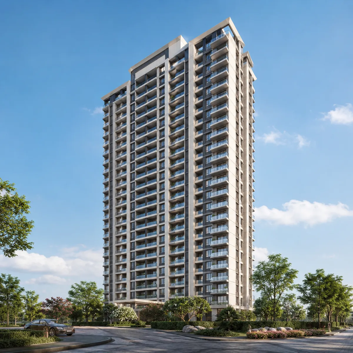 Candeur Kukatpally project exterior reference image
